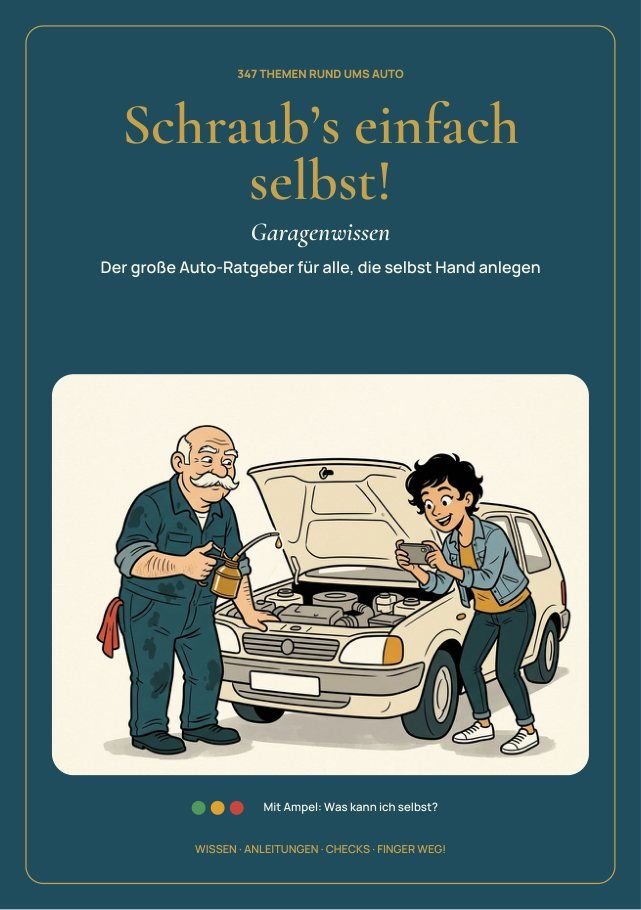 E-book cover: Schraub's einfach selbst! Garagenwissen. The big car guide for everyone who likes to do it themselves